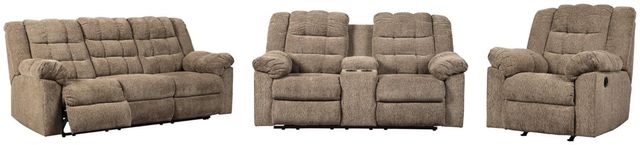 Signature Design by Ashley® Workhorse 3-Piece Cocoa Reclining Living Room Seating Set-0