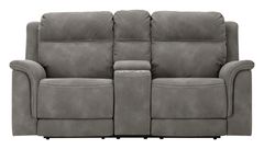 Signature Design by Ashley® Next-Gen DuraPella Slate Power Reclining Loveseat with Console