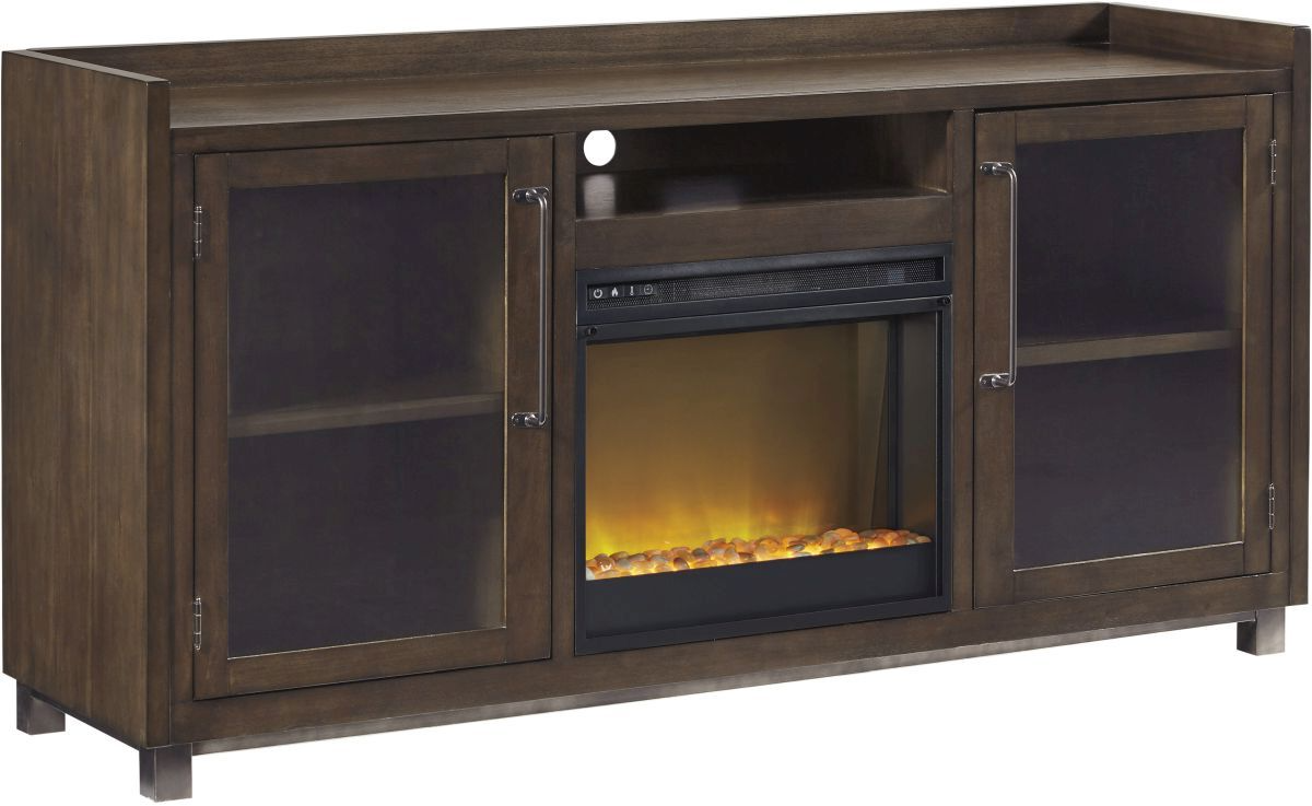 Signature Design by Ashley® Starmore Brown 70" TV Stand with Electric Fireplace