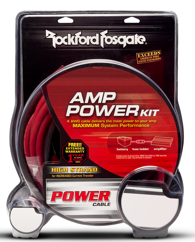 Rockford Fosgate® 4 AWG Power & Signal Installation Kit 0