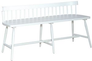 Liberty Palmetto Heights Two-Tone Shell White Low Back Spindle Bench