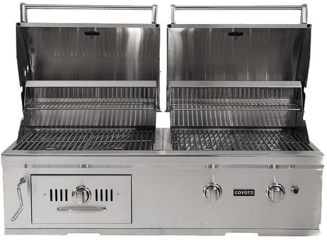 Coyote Centaur Hybrid 50" Built in Liquid Propane Gas/ Charcoal Grill-Stainless Steel-1