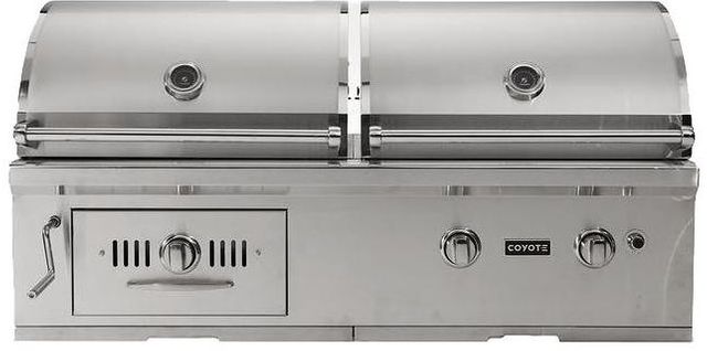 Coyote Centaur Hybrid 50" Built in Natural Gas/ Charcoal Grill-Stainless Steel-0