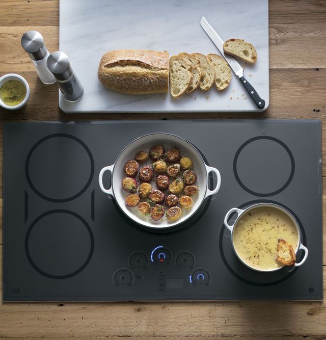 GE Cafe™ Series 36" Induction Cooktop-Flagstone Gray 9