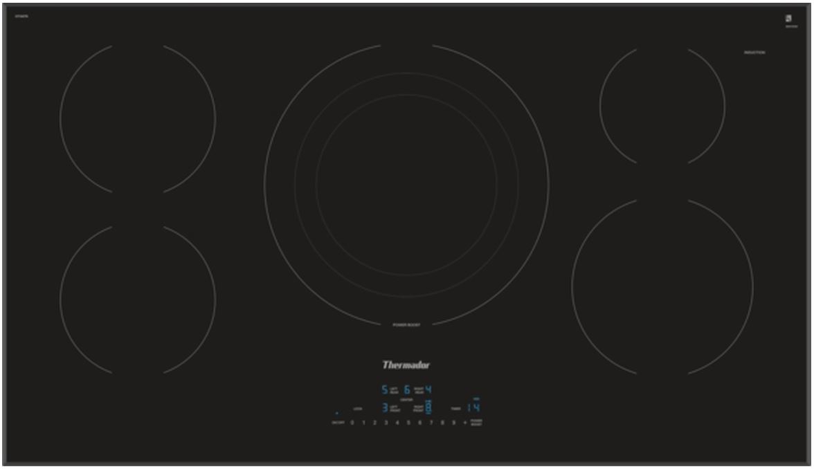Thermador® Masterpiece® Series 36" Frameless Induction Cooktop-CIT365TB
