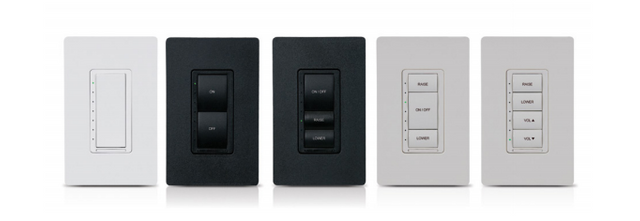 Crestron Cameo® Express Wireless In-Wall ELV Dimmer, 230V-Black Smooth
