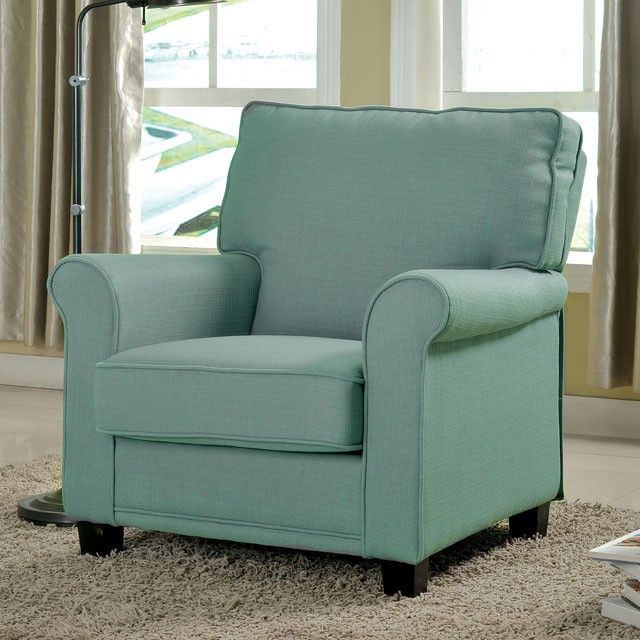 Furniture of America® Belem Blue Accent Chair
