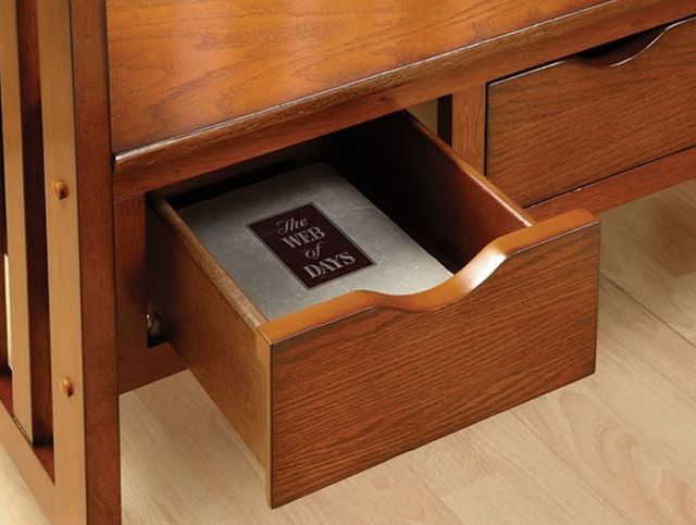 Furniture of America® Pine Crest Oak Bench 1