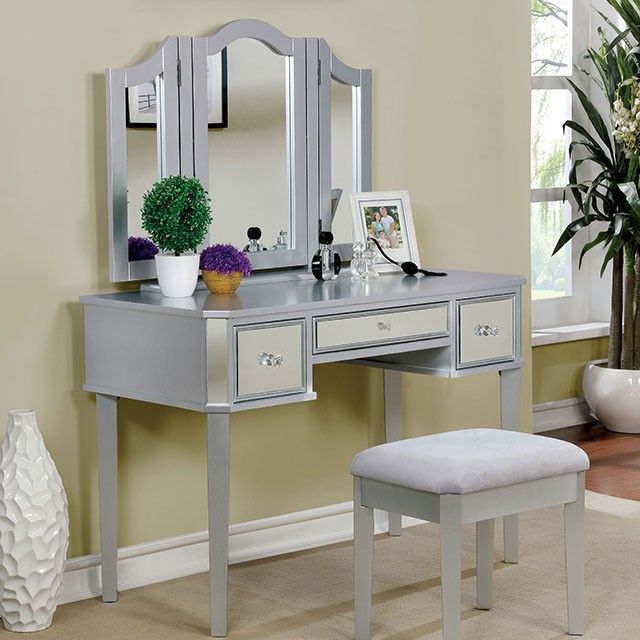 Furniture of America® Clarisse Silver Vanity 0