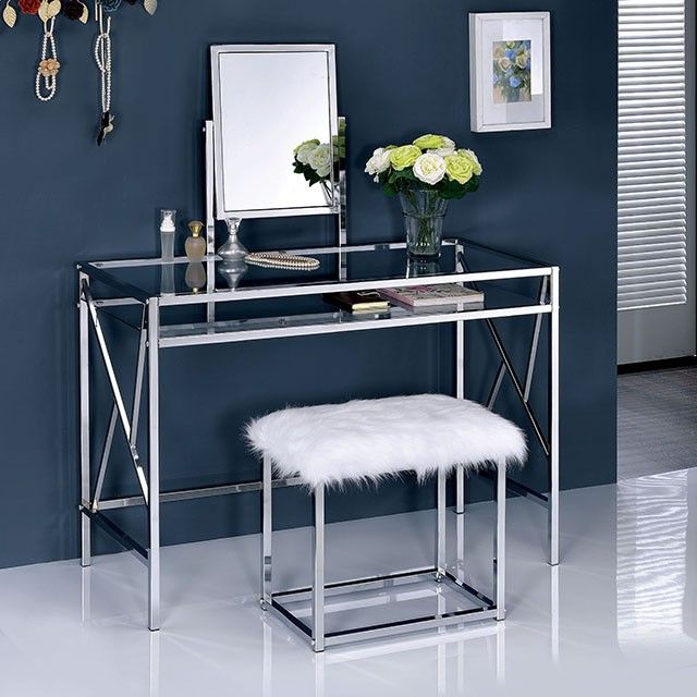 Furniture of America® Lismore Chrome Vanity 0