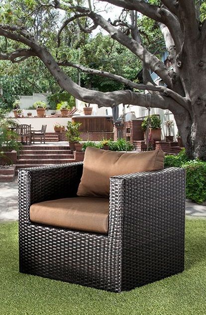 Furniture of America® Olina Brown/Espresso Patio Sofa Set 4