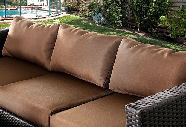 Furniture of America® Olina Brown/Espresso Patio Sofa Set 7