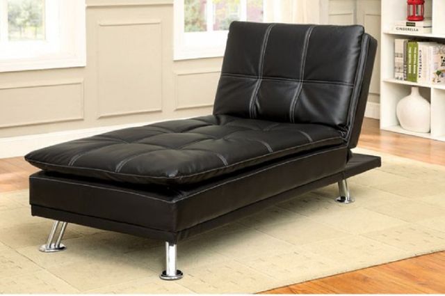 Furniture of America® Hauser I Black Chaise 0