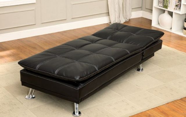 Furniture of America® Hauser I Black Chaise 1
