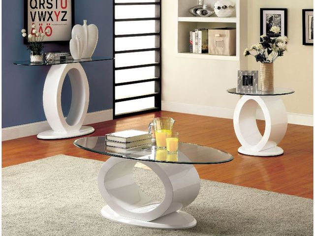 Furniture Of America® Lodia III White End Table 2