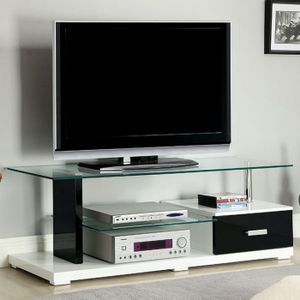 Furniture of America® Egaleo 55" Glass Top TV Console