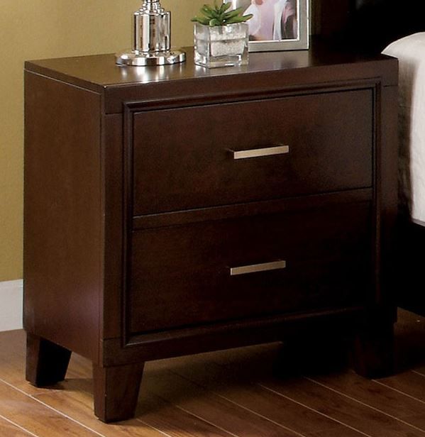 Furniture of America® Enrico I Brown Cherry Chest Nightstand