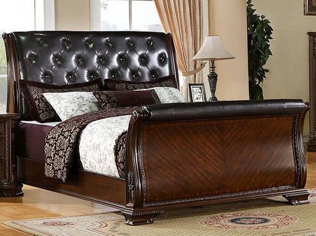 Furniture of America Mandalay Sleigh Bed-Eastern King