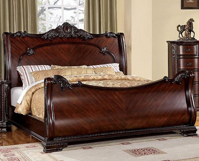 Furniture of America Bellefonte Sleigh Bed-California King