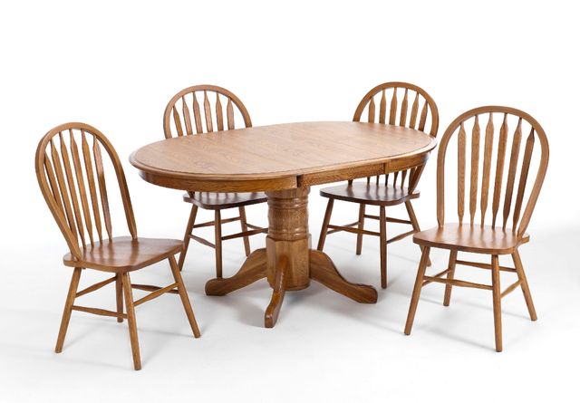 Intercon Classic Oak Chestnut Laminate Pedestal Table