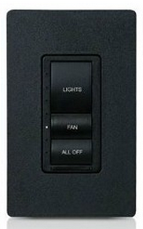 Crestron Cameo® Wireless In-Wall ELV Dimmer, 230V-Black Textured 1