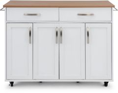 homestyles® Storage Plus Off-White Kitchen Cart