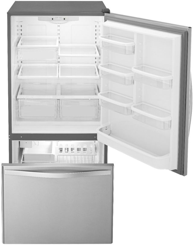 Whirlpool® 19 Cu. Ft. Stainless Steel Ft. Bottom Freezer Refrigerator 3