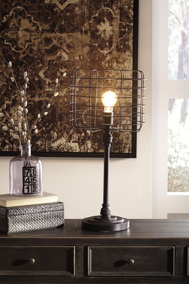 Signature Design by Ashley® Javan Antique Black Metal Table Lamp-1