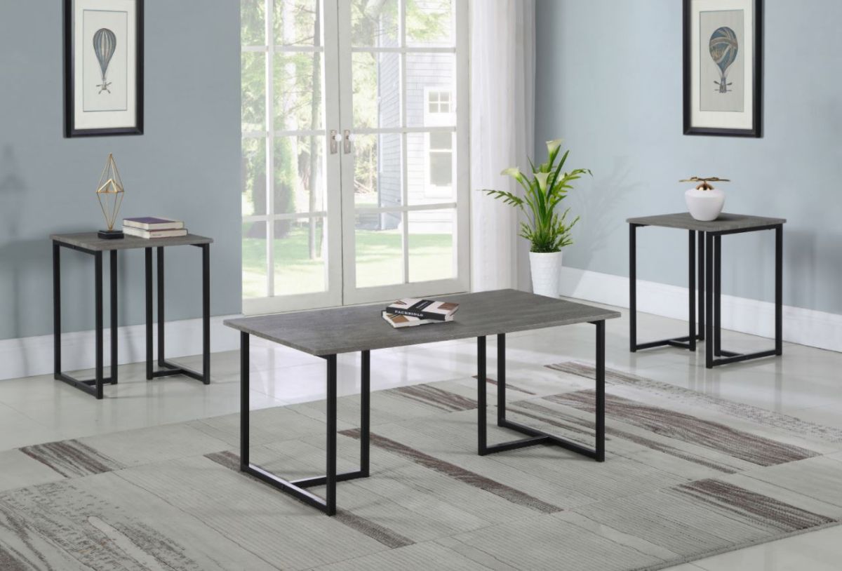 weathered grey coffee table set