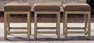 Liberty Furniture Sun Valley 3 Piece Light Brown Upholstered Console Stools - Set of 2