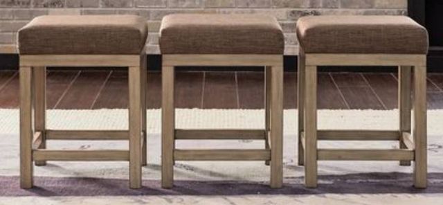 Liberty Sun Valley 3-Piece Sandstone Upholstered Console Stools-0