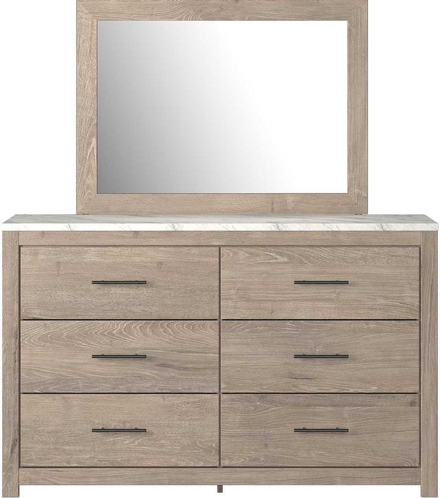 Signature Design by Ashley® Senniberg Light Brown/White Dresser and Mirror Set 1