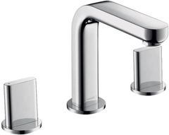 Hansgohe Metris S Chrome 1.2 GPM Widespread Faucet with Full Handles Pop-Up Drain