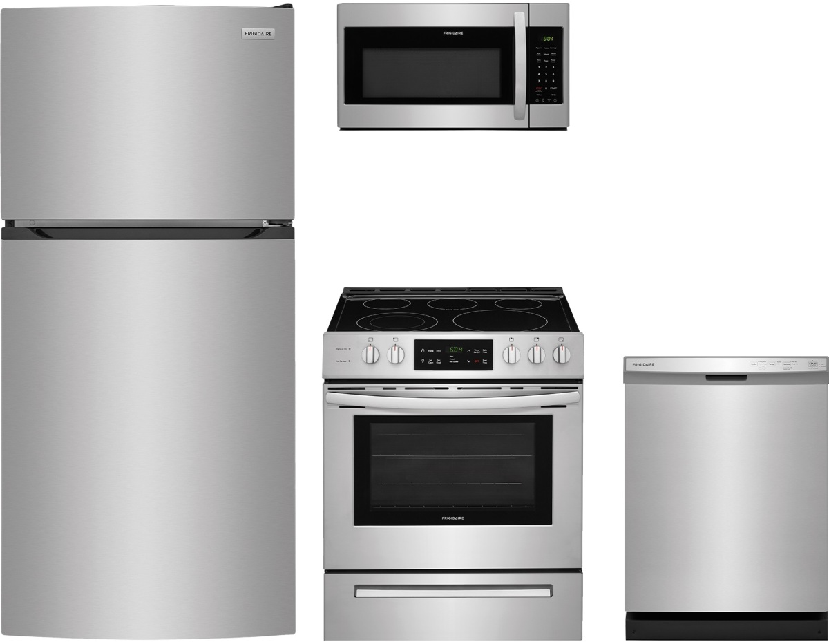 Frigidaire® 4 Piece Stainless Steel Kitchen Package | M&M Appliance ...