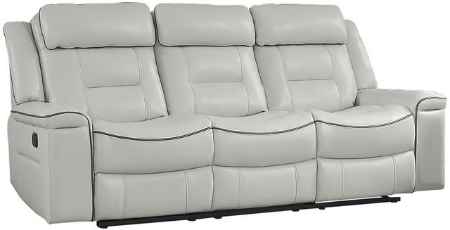 Homelegance® Darwan Light Gray Double Layflat Reclining Sofa