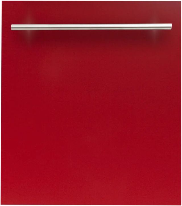 ZLINE 24" Red Gloss Top Control Built In Dishwasher