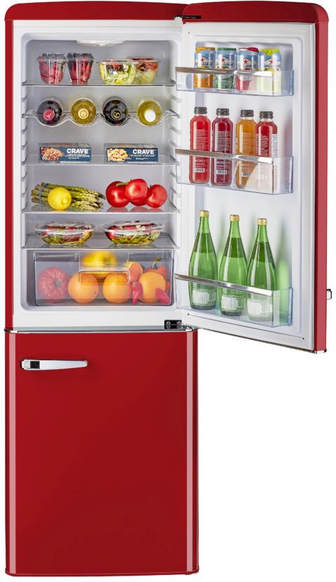 Unique® Appliances Classic Retro 7.0 Cu. Ft. Candy Red Counter Depth Freestanding Bottom Freezer Refrigerator 2