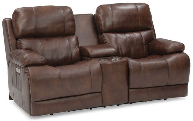 Palliser® Furniture Customizable Kenaston Power Reclining Loveseat with Power Headrest and Console