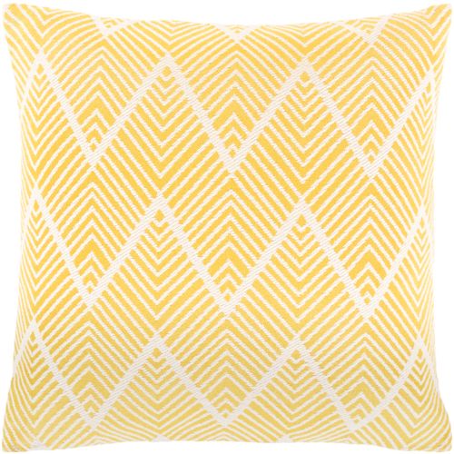 Surya Kanga Saffron 20"x20" Toss Pillow with Polyester Insert