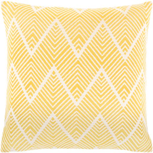 Surya Kanga Saffron 18"x18" Toss Pillow with Polyester Insert-0