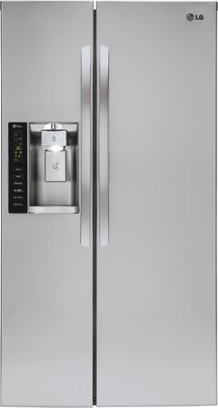 LG 21.91 Cu. Ft. Stainless Steel Counter Depth Side-by-Side Refrigerator-LSXC22426S