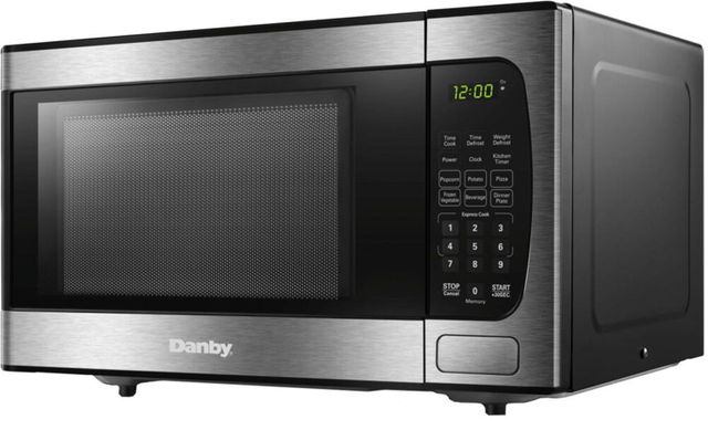 Danby® 0.9 Cu. Ft. Black with Stainless Steel Countertop Microwave 1