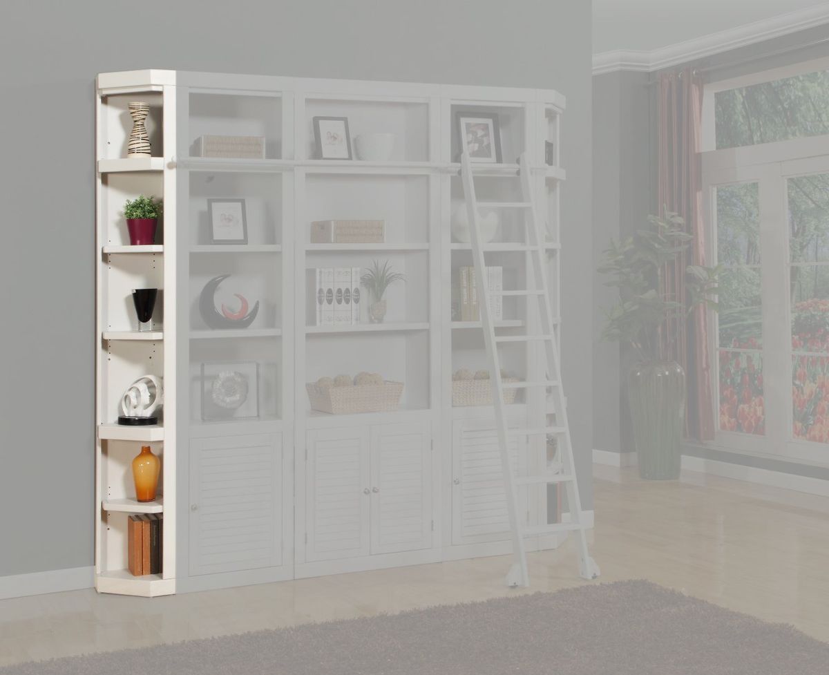 Parker House 5-Piece Boca Corner Bookcase Wall in Cottage White 2023 PH  Cyber Month Sale