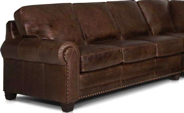 Smith Brothers 393 Collection 2-Piece Brown Leather Sectional 1