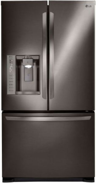 LG 24 Cu. Ft. 3 Door French Door Refrigerator-Black Stainless Steel 0