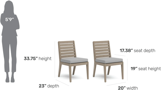 homestyles® Sustain Gray Outdoor Dining Chair Pair-3