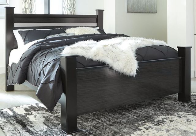 Signature Design by Ashley® Starberry Black Queen Poster Bed-1