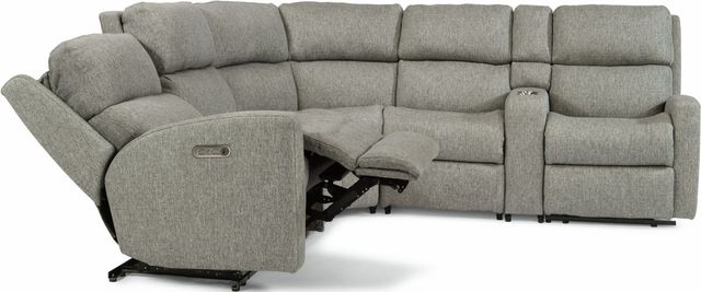 Flexsteel® Catalina Power Reclining Sectional with Power Headrests 1