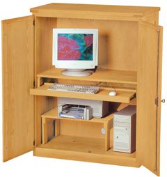 Crate Designs™ Furniture Classic Lacquer Top Computer Armoire