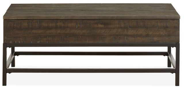 Magnussen Home® Parker Distressed Whiskey/Matte Black Lift Top Cocktail Table-1